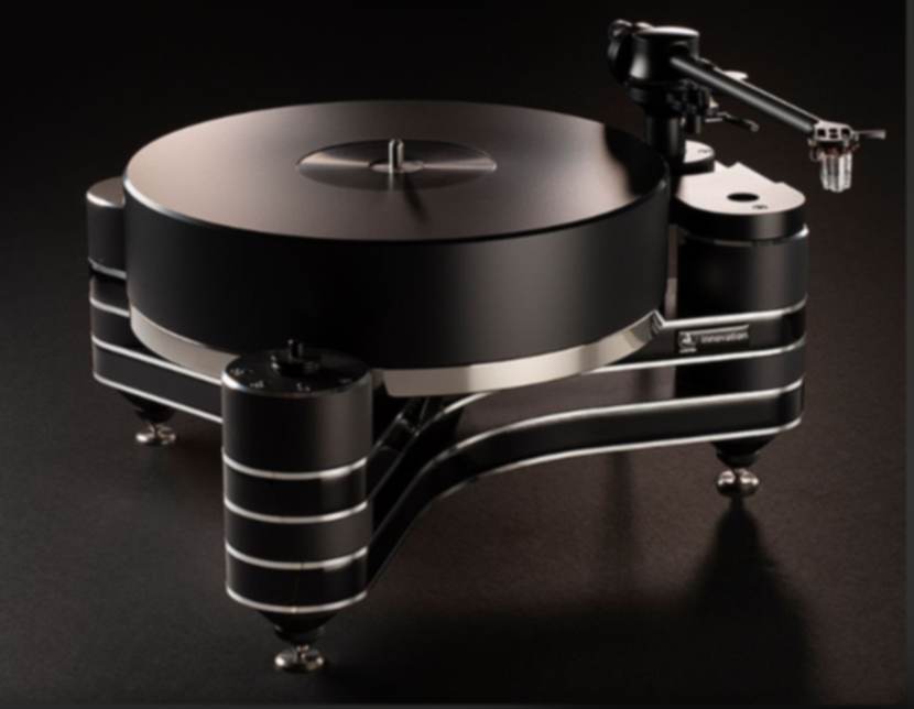 Precision turntable on a dark ground